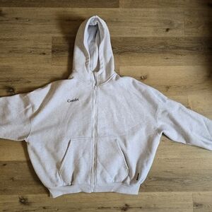 Comfrt Gray Zip-Up Hoodie Size Large light Grey L